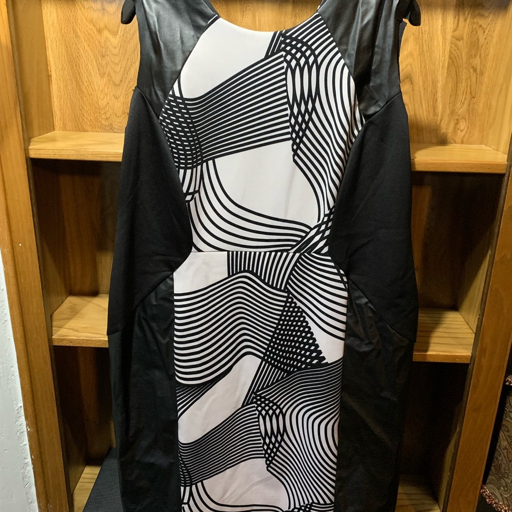 Leather dress on sides